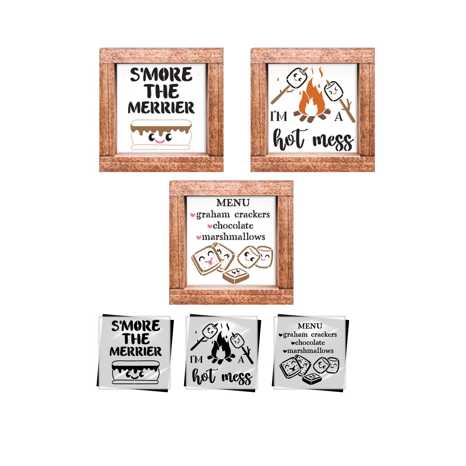 S'Mores Mini Stencil 3pk-Fathers Day-Essential Stencil