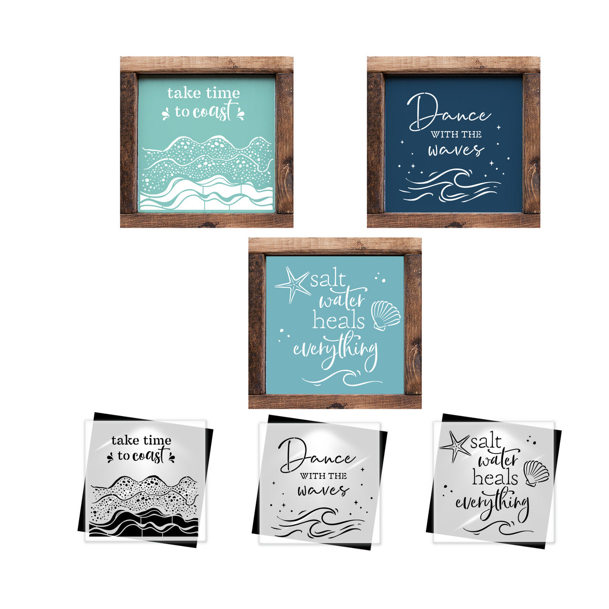 Dance with the Waves Mini Stencil (3 Pack)-Summer-Essential Stencil