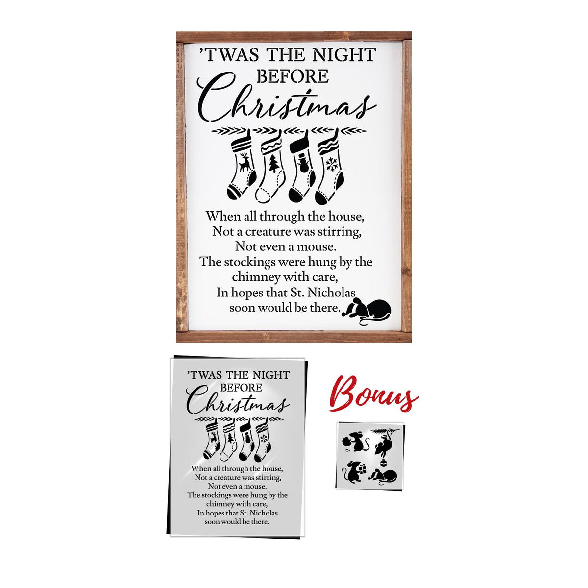'Twas the Night Before Christmas Stencil-Christmas-Essential Stencil