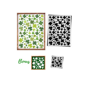 Shamrock Pattern 12x16 + Bonus Stencil-St. Patricks Day-Essential Stencil