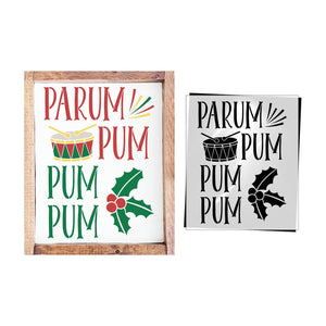 Parum Pum Pum Stencil-Christmas-Essential Stencil