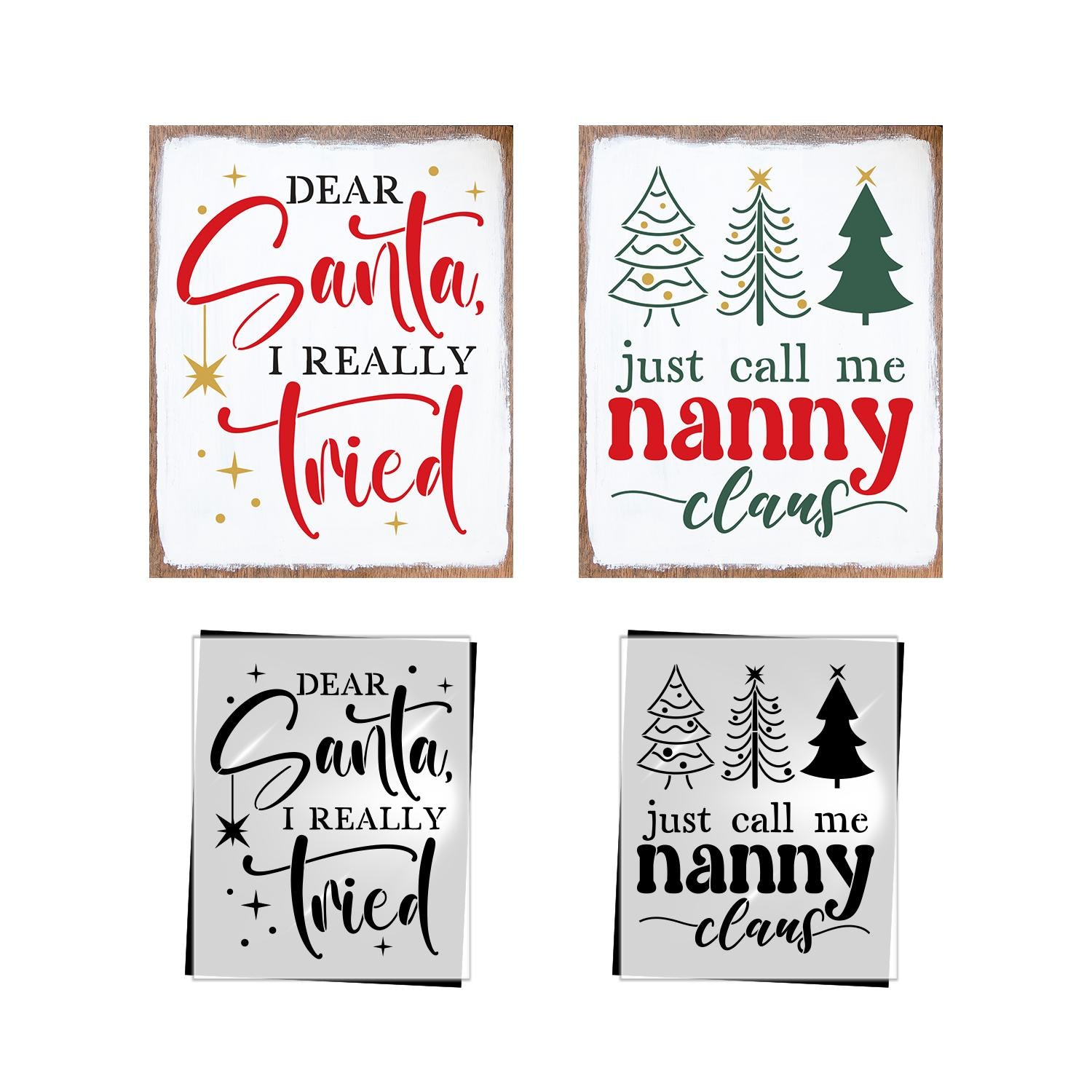 Sassy Santa Sayings 2pk-Christmas-Essential Stencil