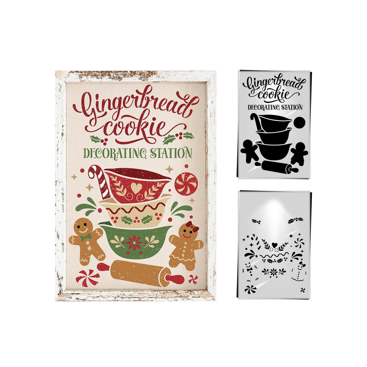 Gingerbread Cookie Decorating Station Stencil-Christmas-Essential Stencil