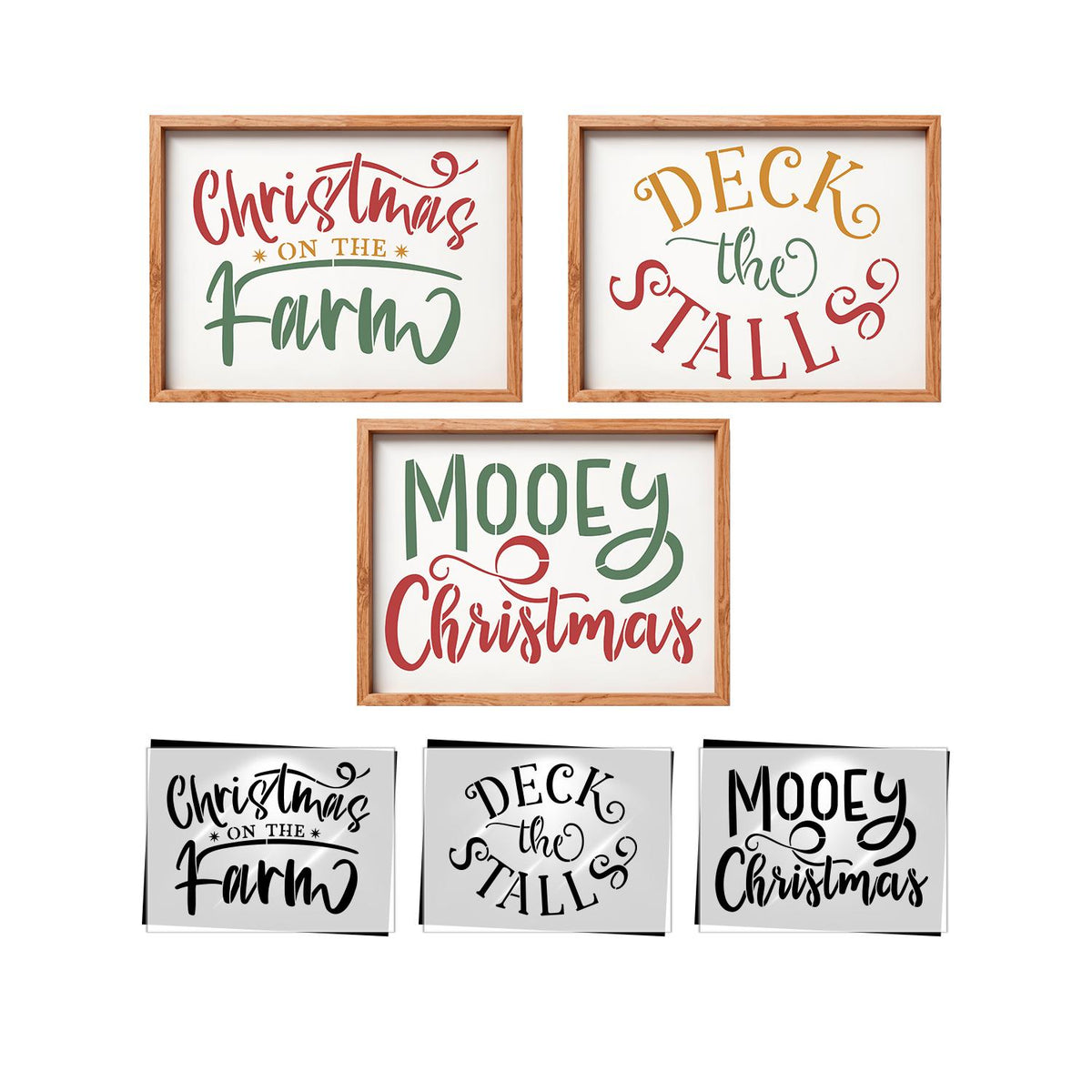 Christmas on the Farm 3pk-Christmas-Essential Stencil