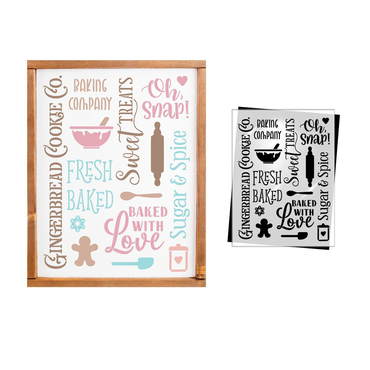 Oh Snap! Gingerbread Stencil-Christmas-Essential Stencil