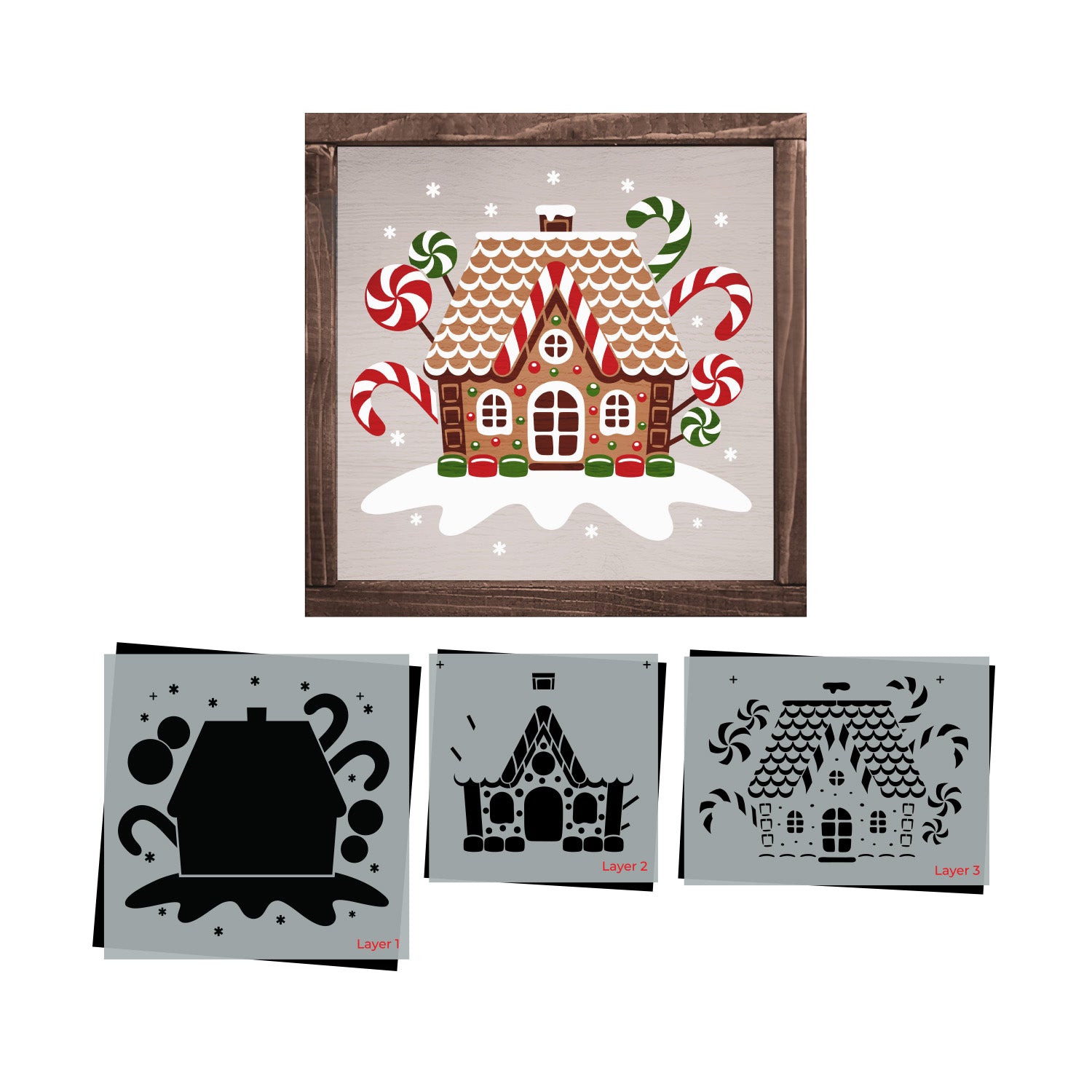 Gingerbread House Layering Set-Christmas-Essential Stencil