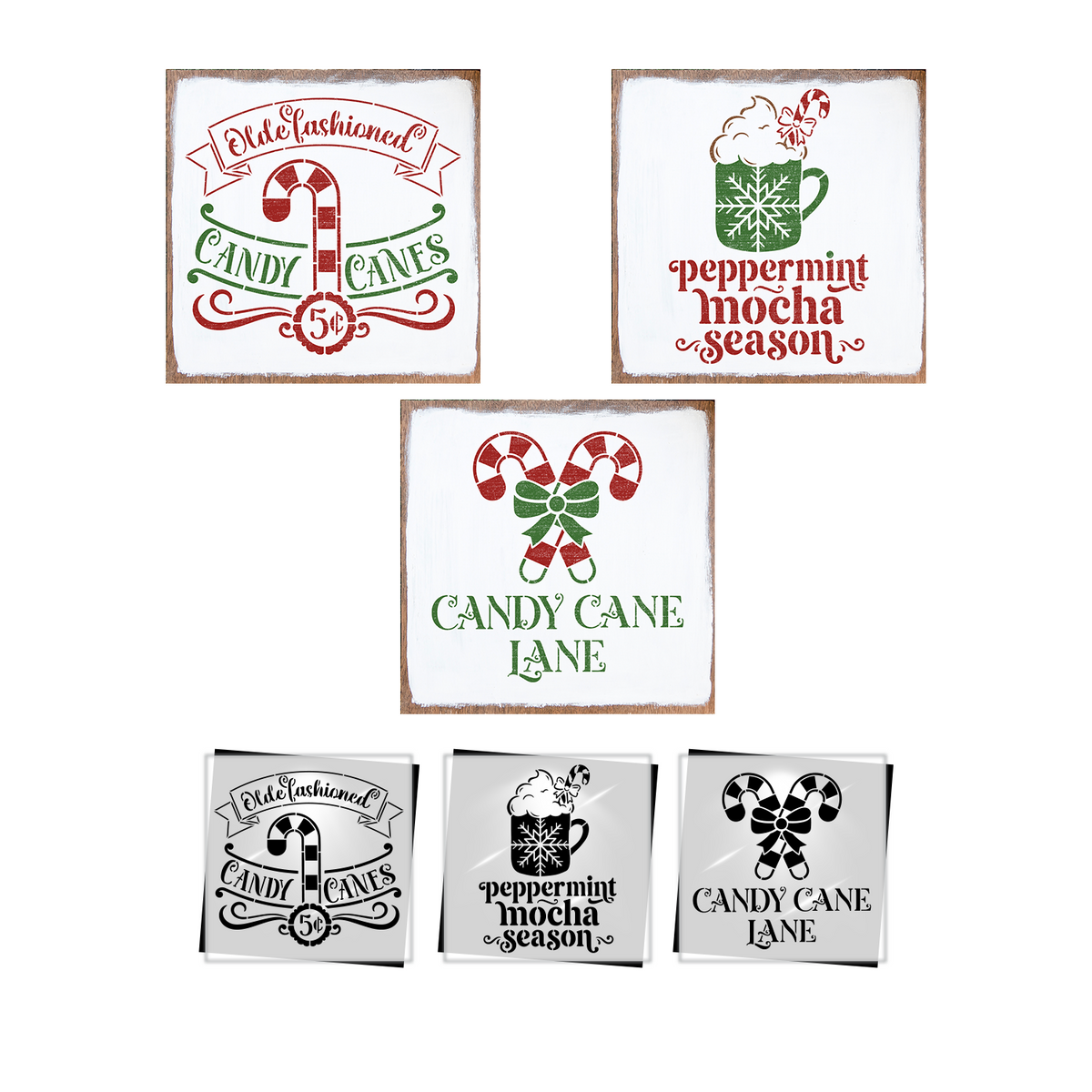 Candy Cane Lane Stencil Set