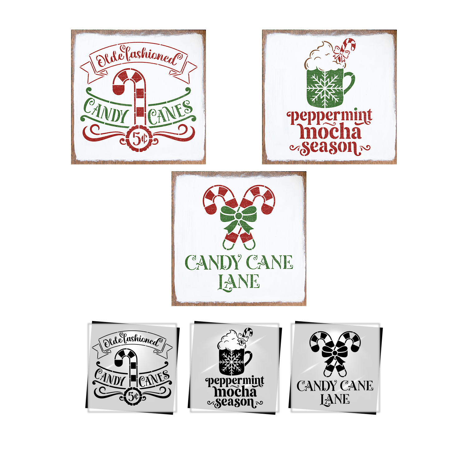 Candy Cane Lane Stencil Set