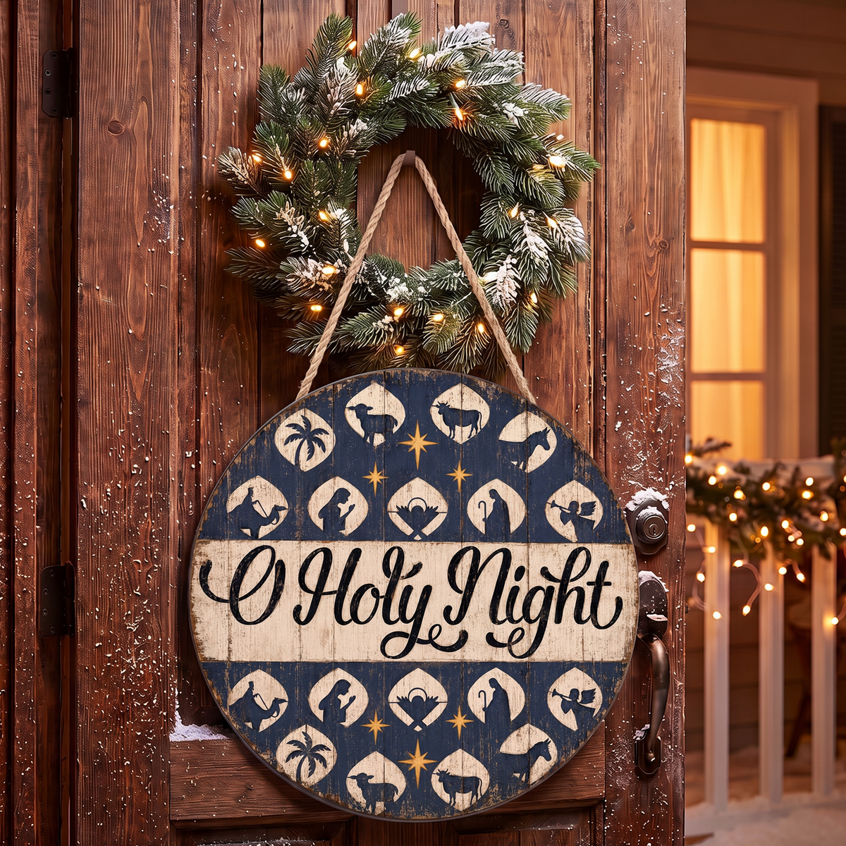O Holy Night Nativity Stencil