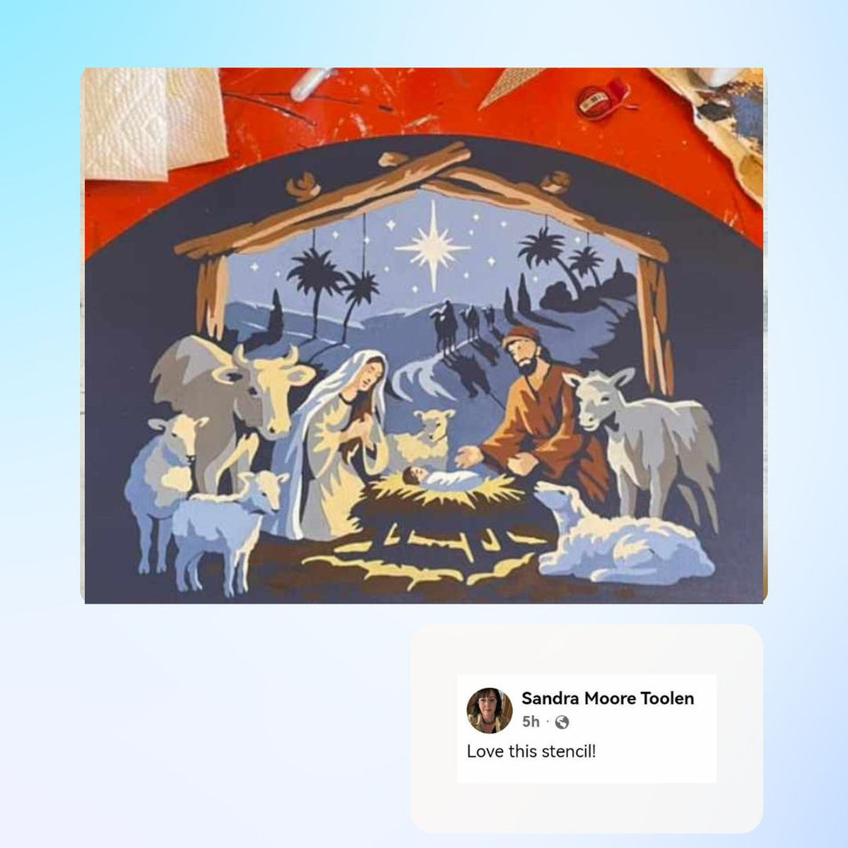 Layered Nativity Scene Stencil-Christmas-Essential Stencil