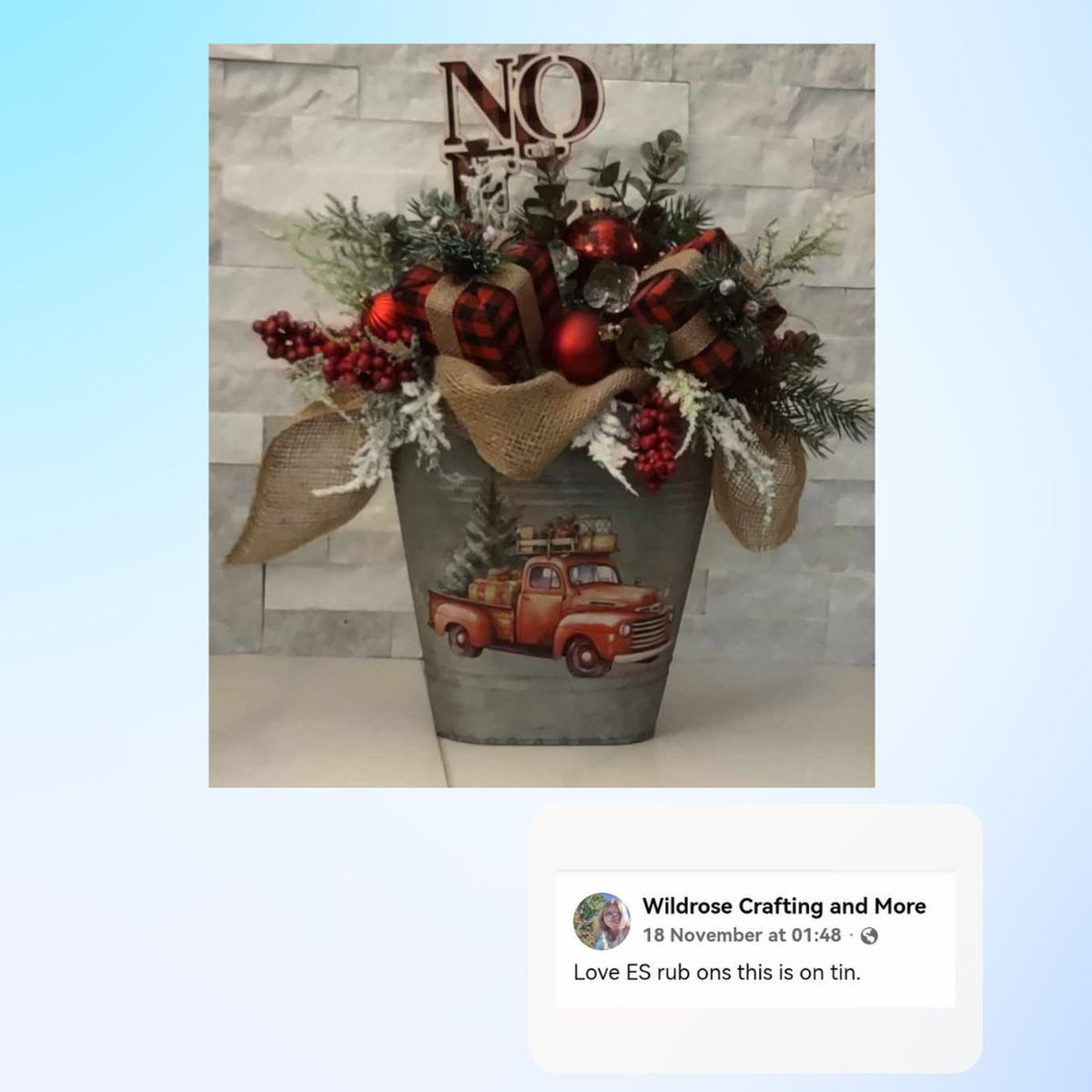 Vintage Christmas Trucks Rub-on Transfer Set-Rub-on Transfer-Essential Stencil