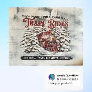 North Pole Express Rub-on Transfer-Rub-on Transfer-Essential Stencil