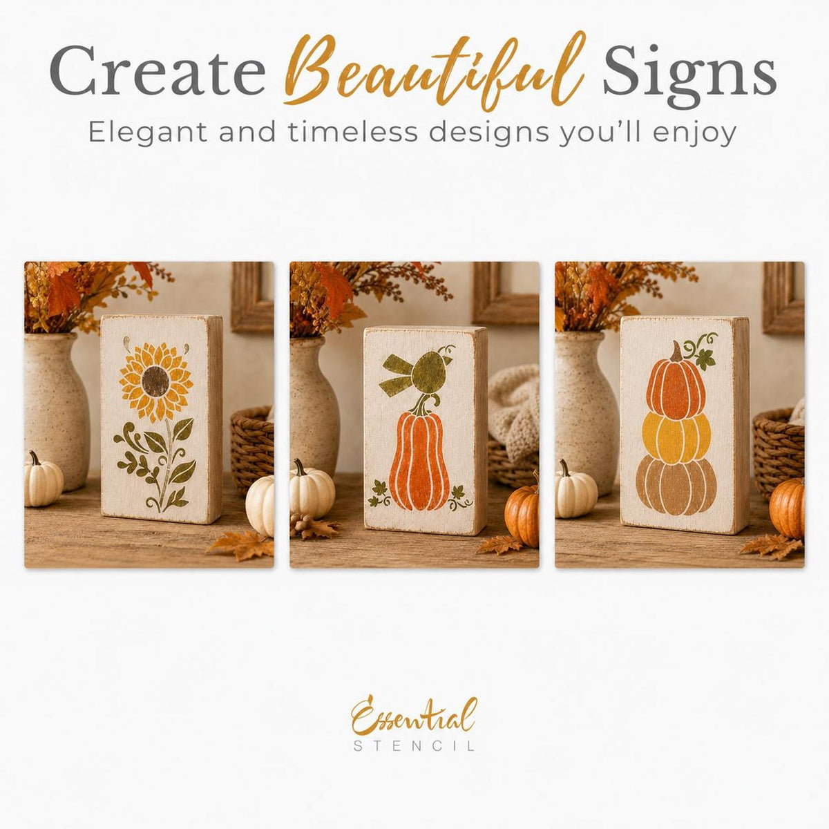 Harvest Perch Mini Stencil Set-Fall-Essential Stencil