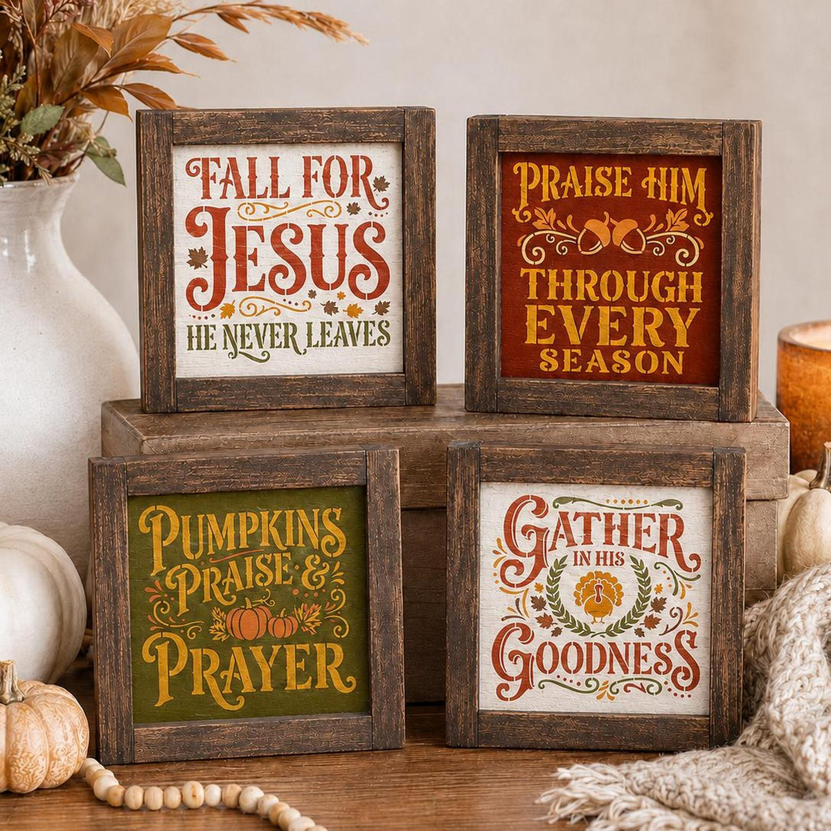Fall for Jesus Mini Stencil Set-Fall-Essential Stencil