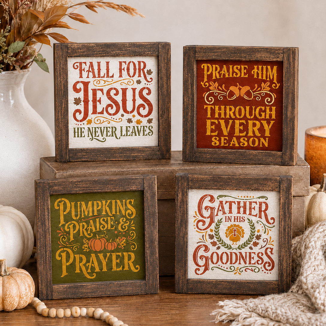 Fall for Jesus Mini Stencil Set