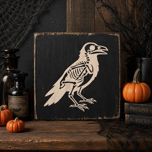 Bat, Cat & Raven Skeleton Stencil-Halloween-Essential Stencil