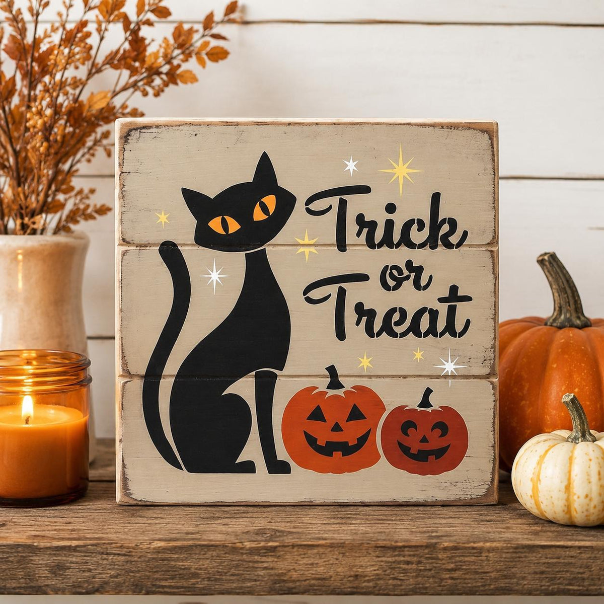 Mid-Century Halloween Stencil Set