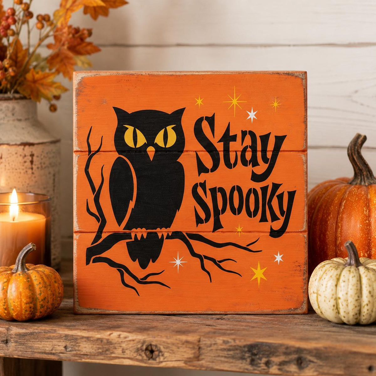 Mid-Century Halloween Stencil Set