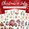 Christmas in July Rub-On Transfer Bundle