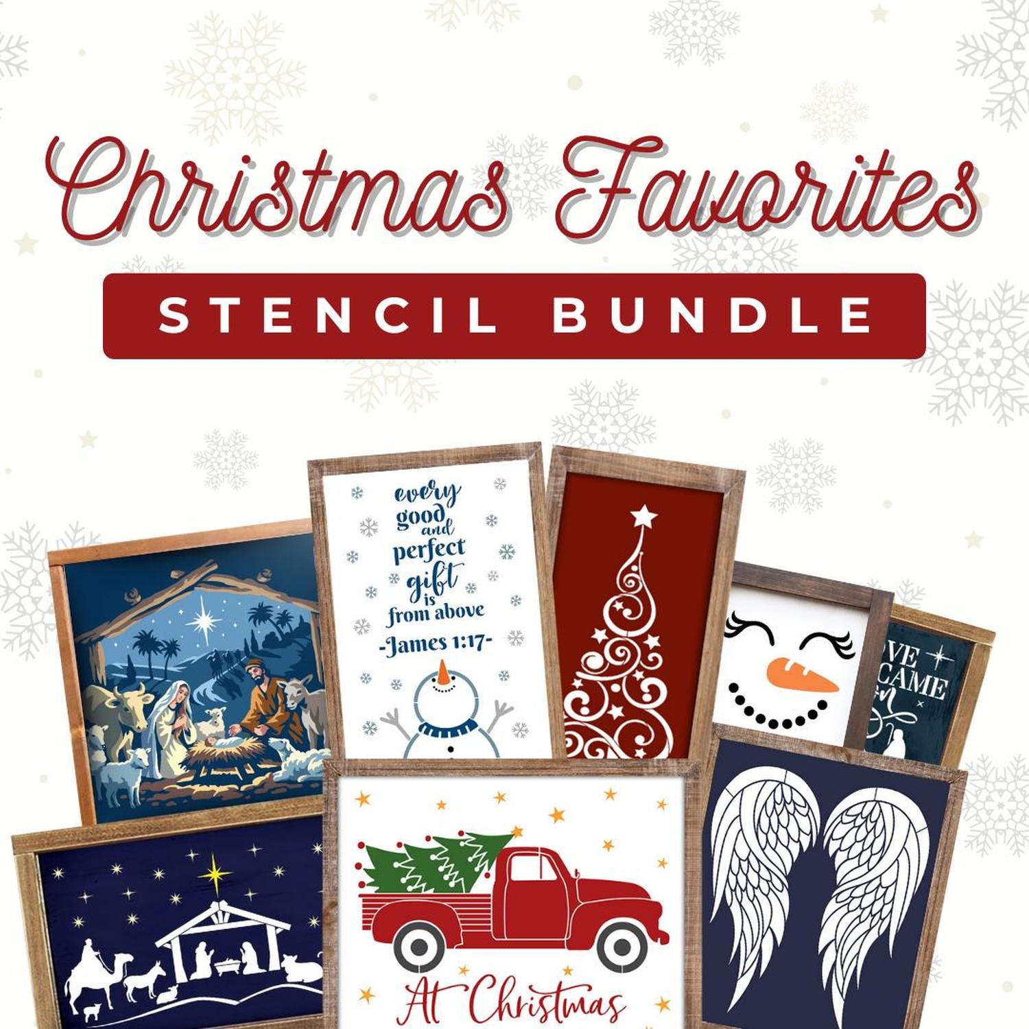 Christmas Favorites Stencil Bundle - Essential Stencil, image size:1500x1500