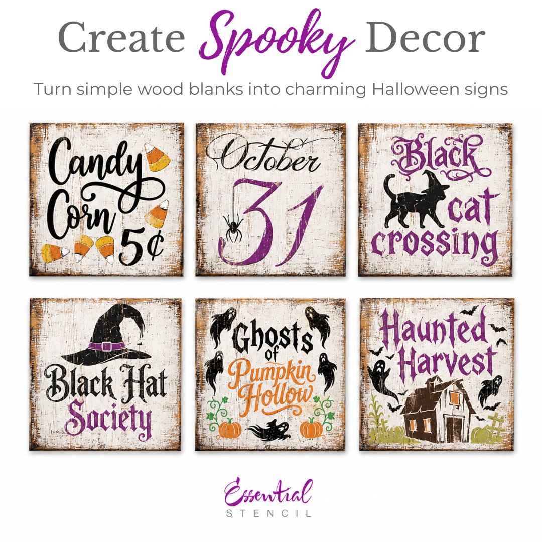 Farmhouse Halloween Stencil Set