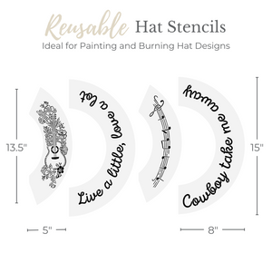 Country Love Hat Stencil Set-Hat Stencil-Essential Stencil