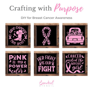 Give Cancer the Boot Stencil Set (6 pack)-Essential Stencil