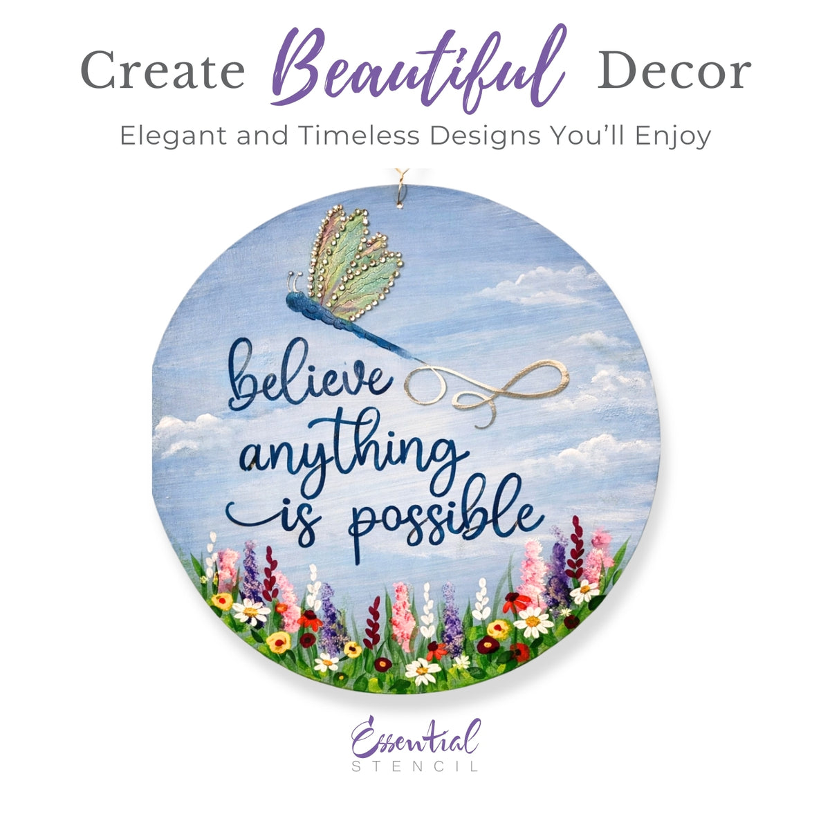 With Brave Wings She Flies Stencil Set (2pk)-Collaboration Bundle-Essential Stencil