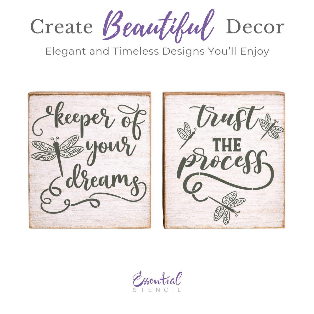 Keeper of Dreams Stencil Set (2pk)-Collaboration Bundle-Essential Stencil