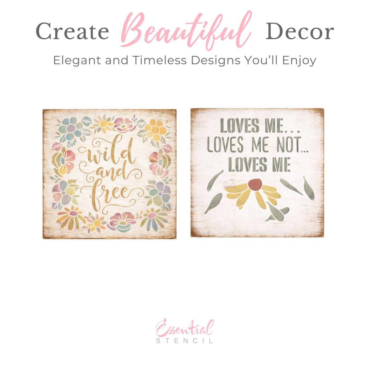 Wildflower Seeds Mini Stencil (6pk)-Spring-Essential Stencil