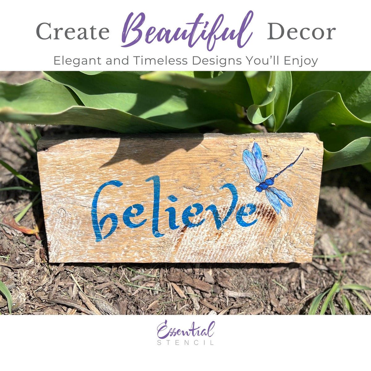 Love. Smile. Believe. Hope Stencil Set (4pk)-Collaboration Bundle-Essential Stencil