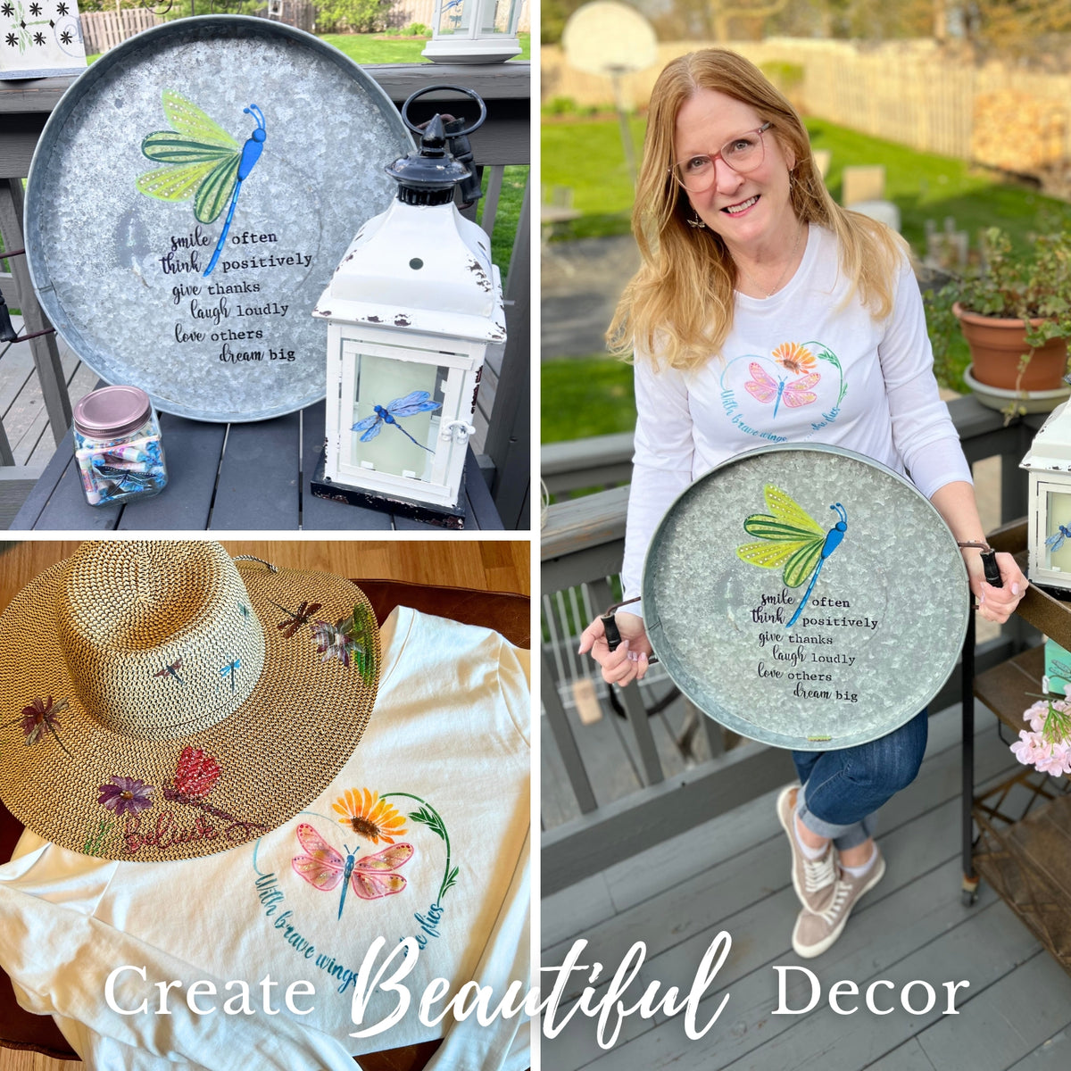 Dragonfly Affirmations Stencil-Collaboration Bundle-Essential Stencil