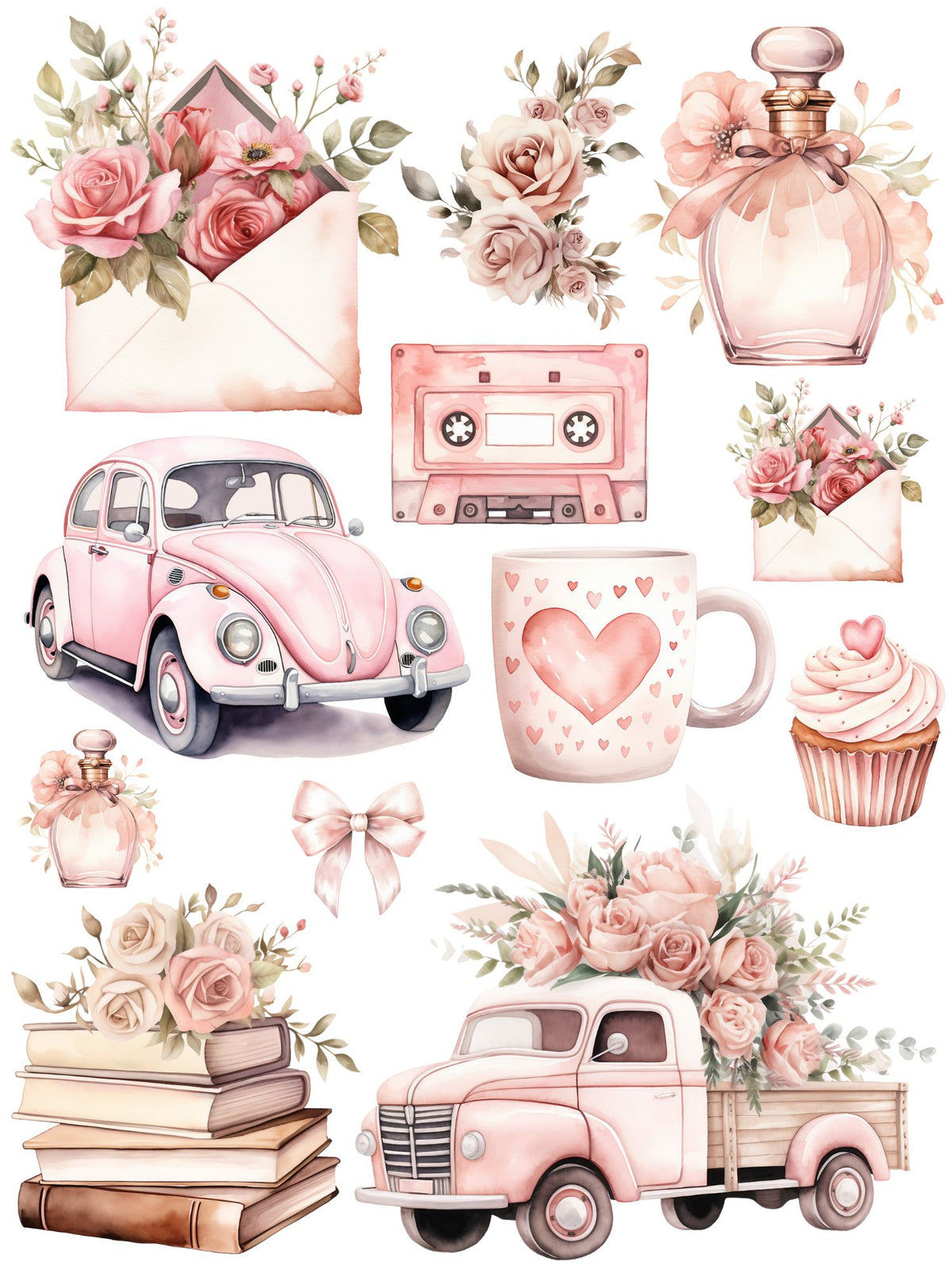 Valentine 2025 Rub-on Transfer Bundle-Rub-on Transfer-Essential Stencil