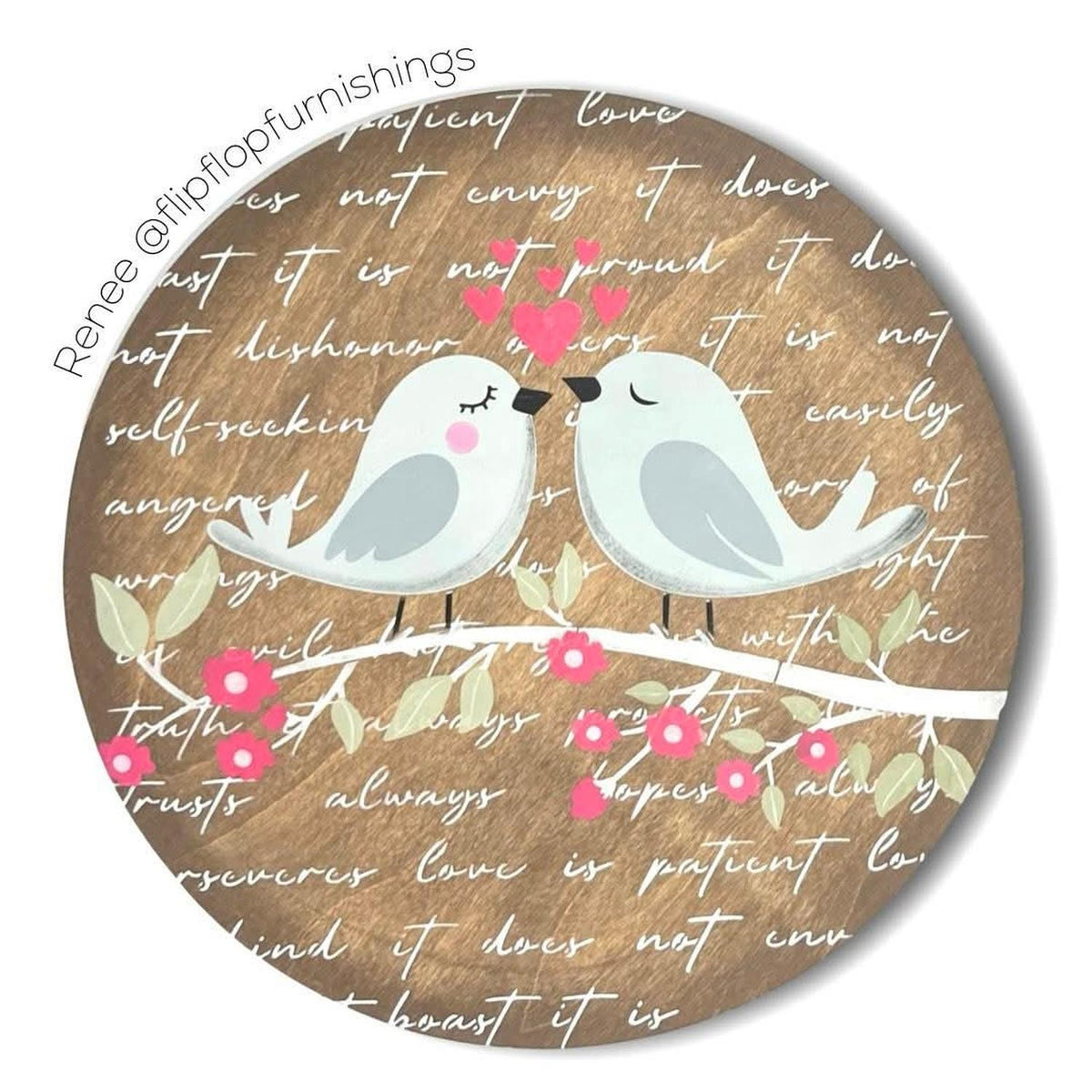 Love Birds Door Hanger 12x12 Stencil-Valentine-Essential Stencil