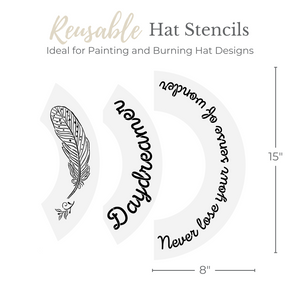 Free Spirit Hat Stencil Set-Hat Stencil-Essential Stencil