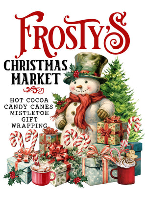 Frosty's Christmas Market Rub-on Transfer-Rub-on Transfer-Essential Stencil