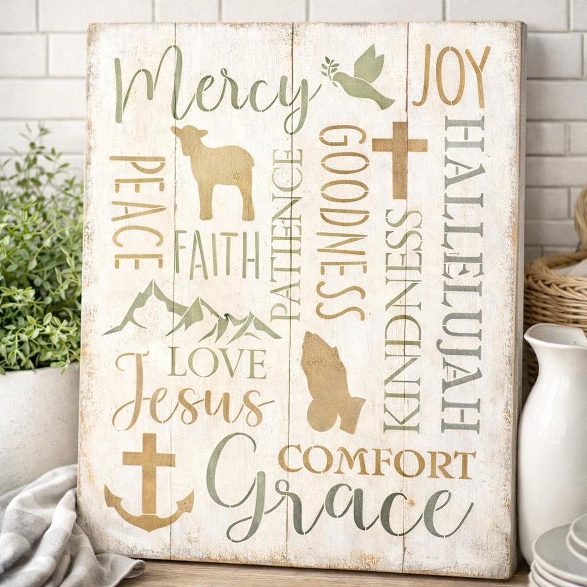 Fruit of the Spirit Stencil Set (2 Pack)-Scripture-Essential Stencil