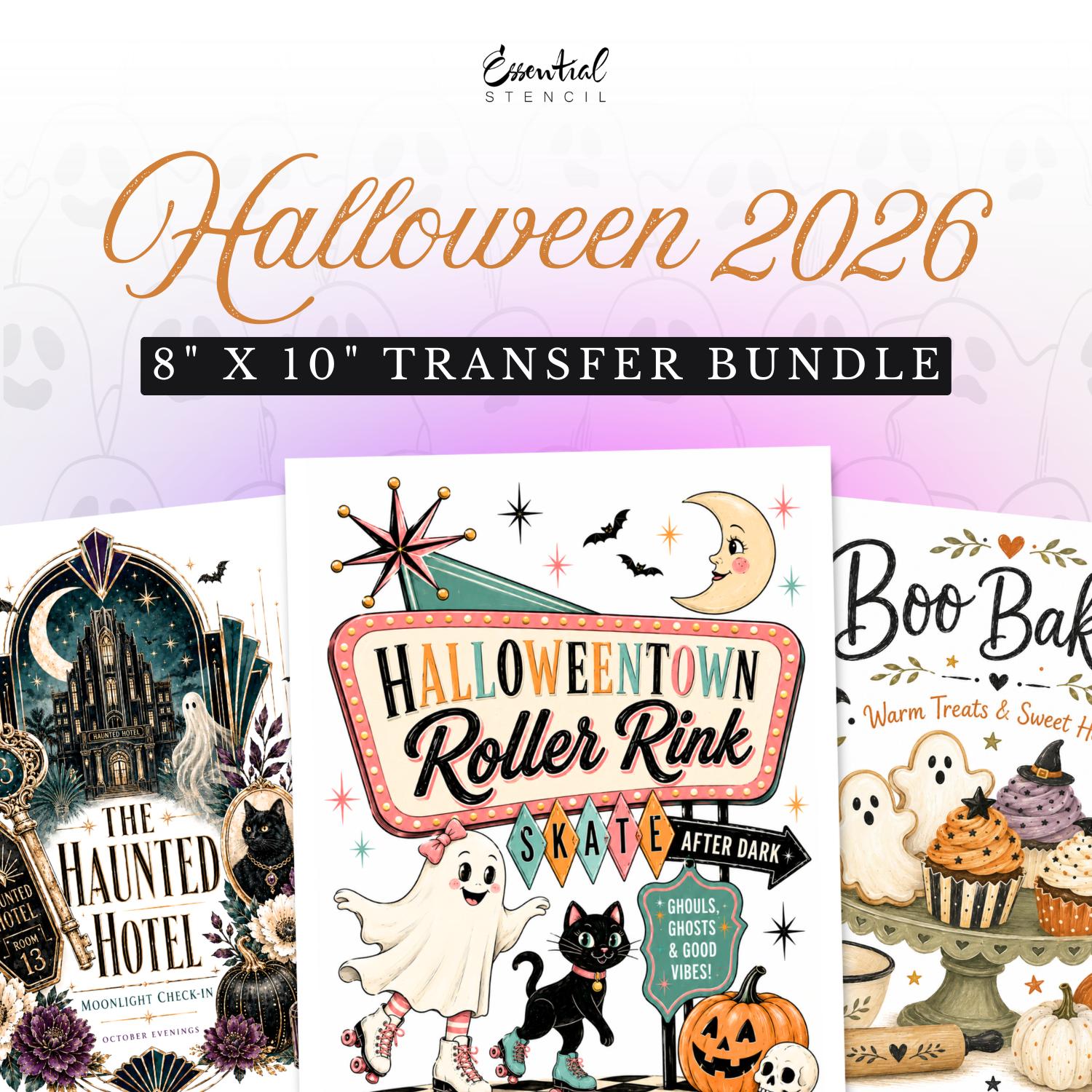 Halloween 2026 | 8" x 10" Transfer Bundle-Halloween-Essential Stencil