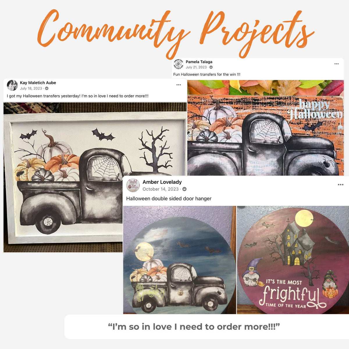 Halloween Gnomes and Truck Rub-on Transfer-Rub-on Transfer-Essential Stencil