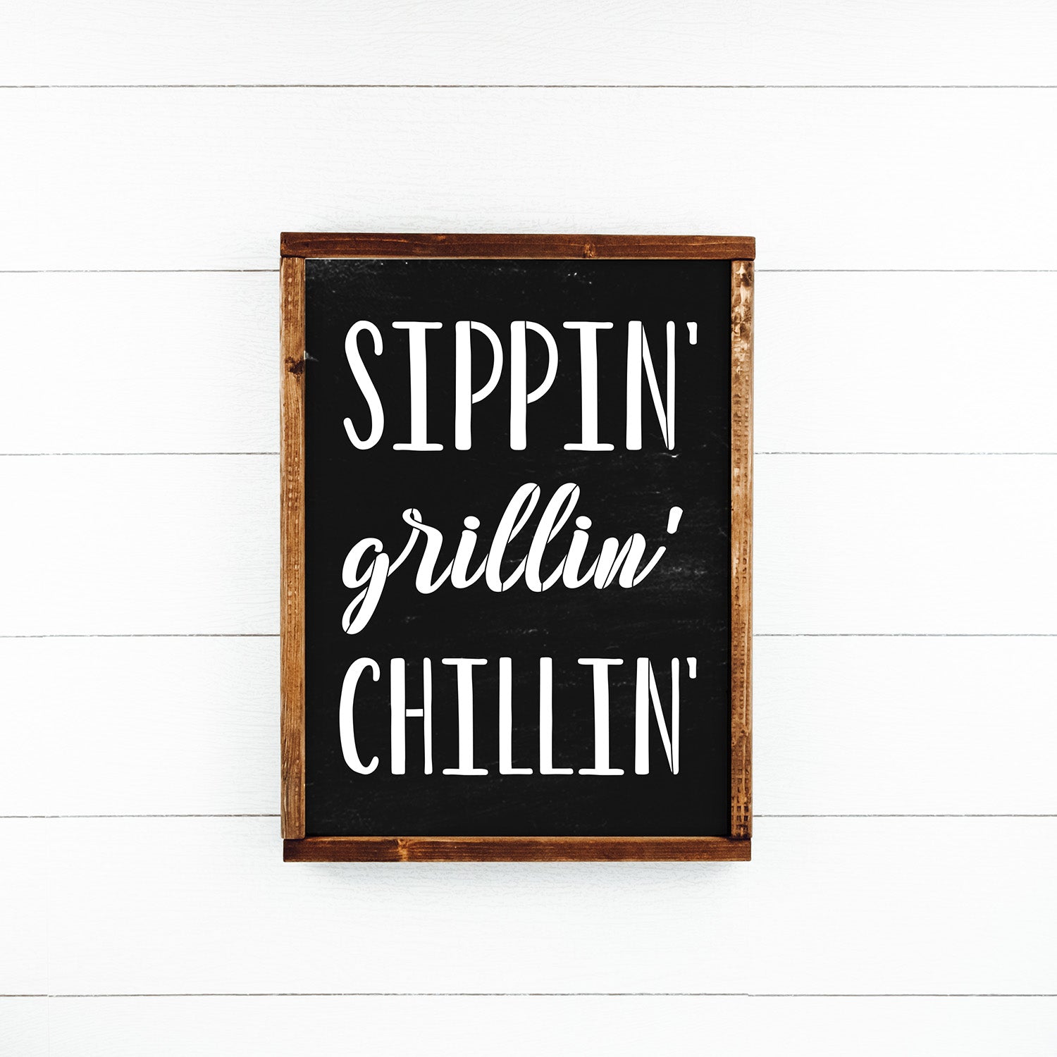 Sippin' Grillin' Chillin' Sign Stencil-Stencil-Essential Stencil