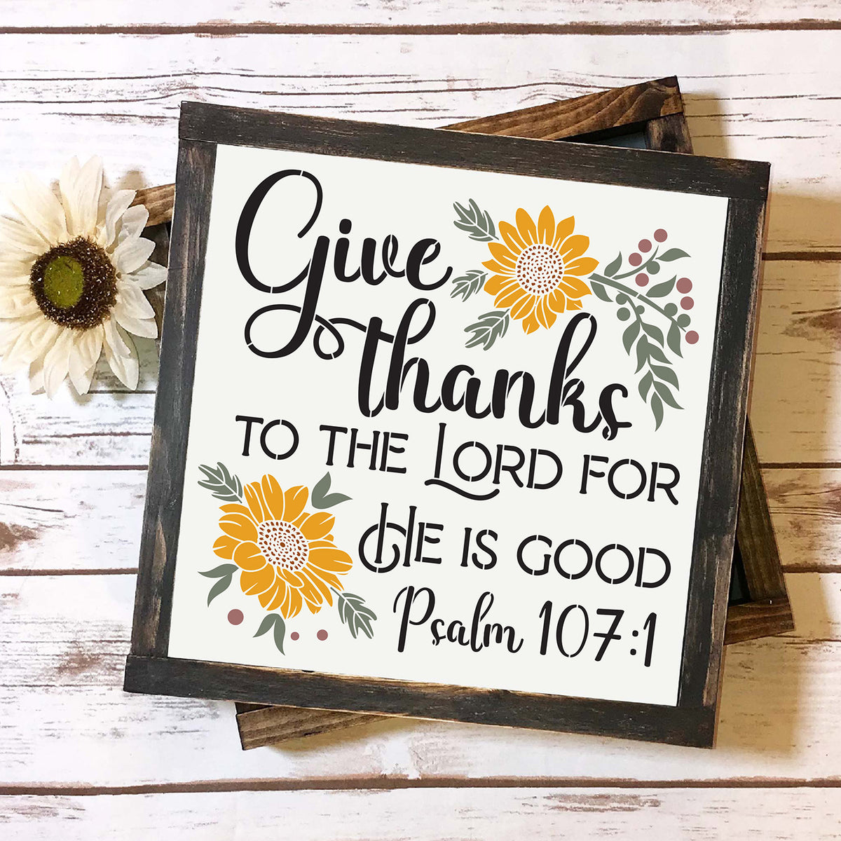 Give thanks to the Lord Scripture Stencil-Stencil-Essential Stencil