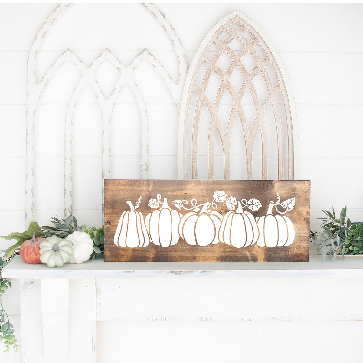 Pumpkins and Grapevine Sign Stencils (2 Pack)-Fall-Essential Stencil