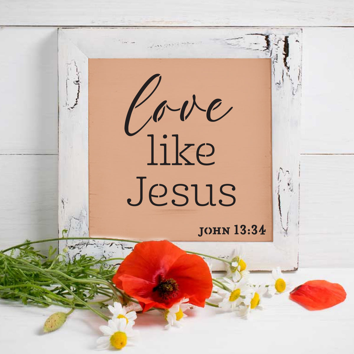Love like Jesus Mini Sign Stencils (6 Pack) + Bonus-Valentine-Essential Stencil