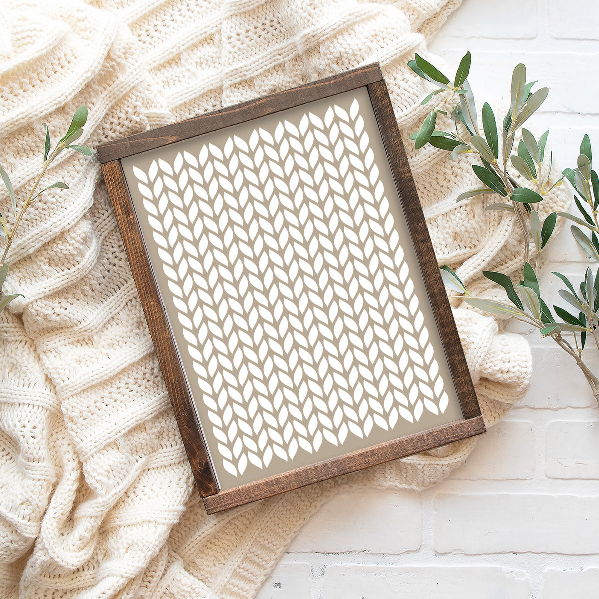Reusable Chunky Knit Pattern Stencil Essential Stencil