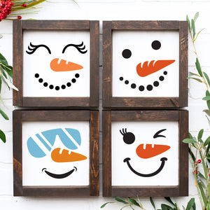Snowmen Faces Stencil Set-Christmas-Essential Stencil