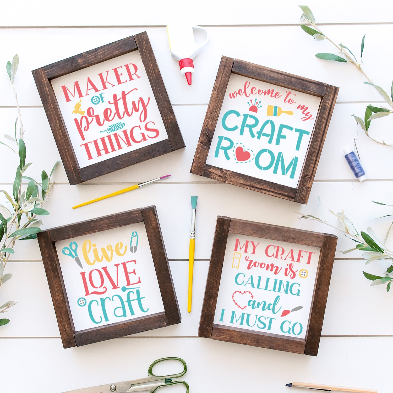 Live Love Craft 6x6 Mini Stencil (4pk)-Mother's Day-Essential Stencil