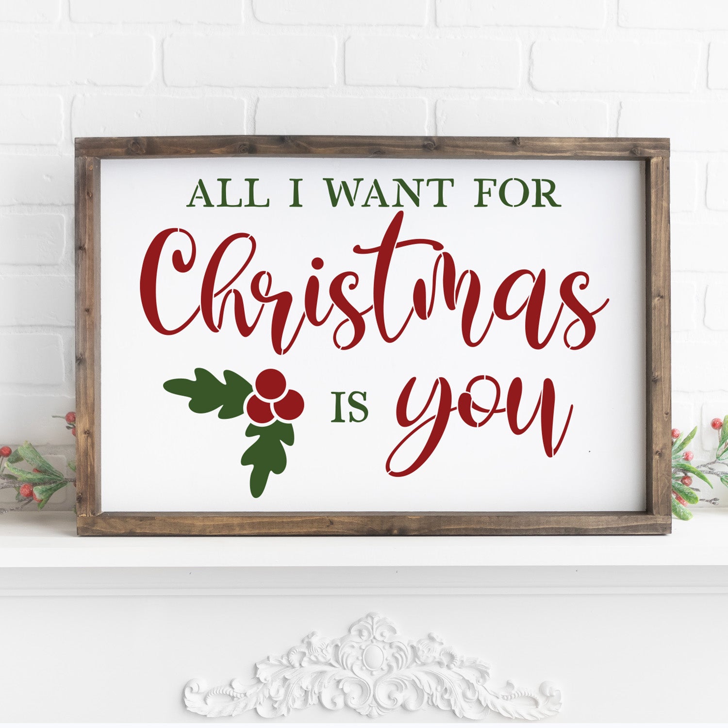 All I Want for Christmas is you Stencil-Christmas-Essential Stencil