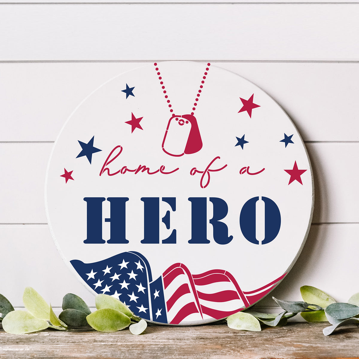 Home of a Hero Door Hanger Stencil-Patriotic-Essential Stencil