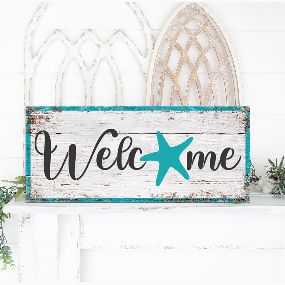 Reusable Customizable Coastal Welcome 16x7 Stencil Set (4pc ...