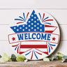 Patriotic Welcome Door Hanger Stencil